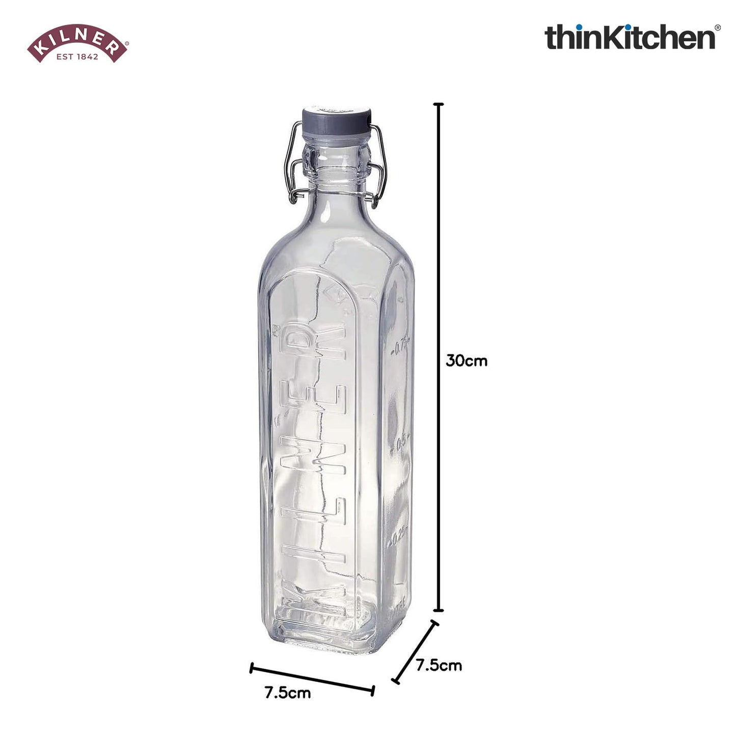 Kilner 1 Litre New Clip Top Bottle