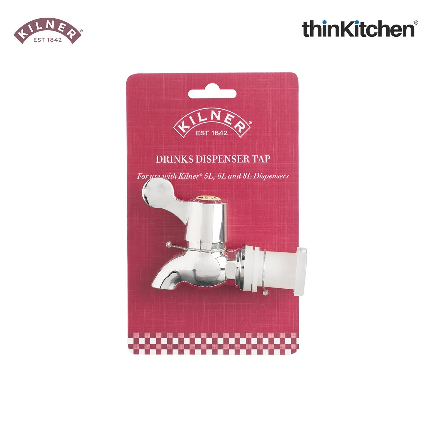 Kilner Drinks Dispenser Tap – Premium Stainless Steel Replacement Tap for Glass Dispensers | Leak-Free, Easy Install & Durable Tap for 3, 5 & 8L Drinks Jars