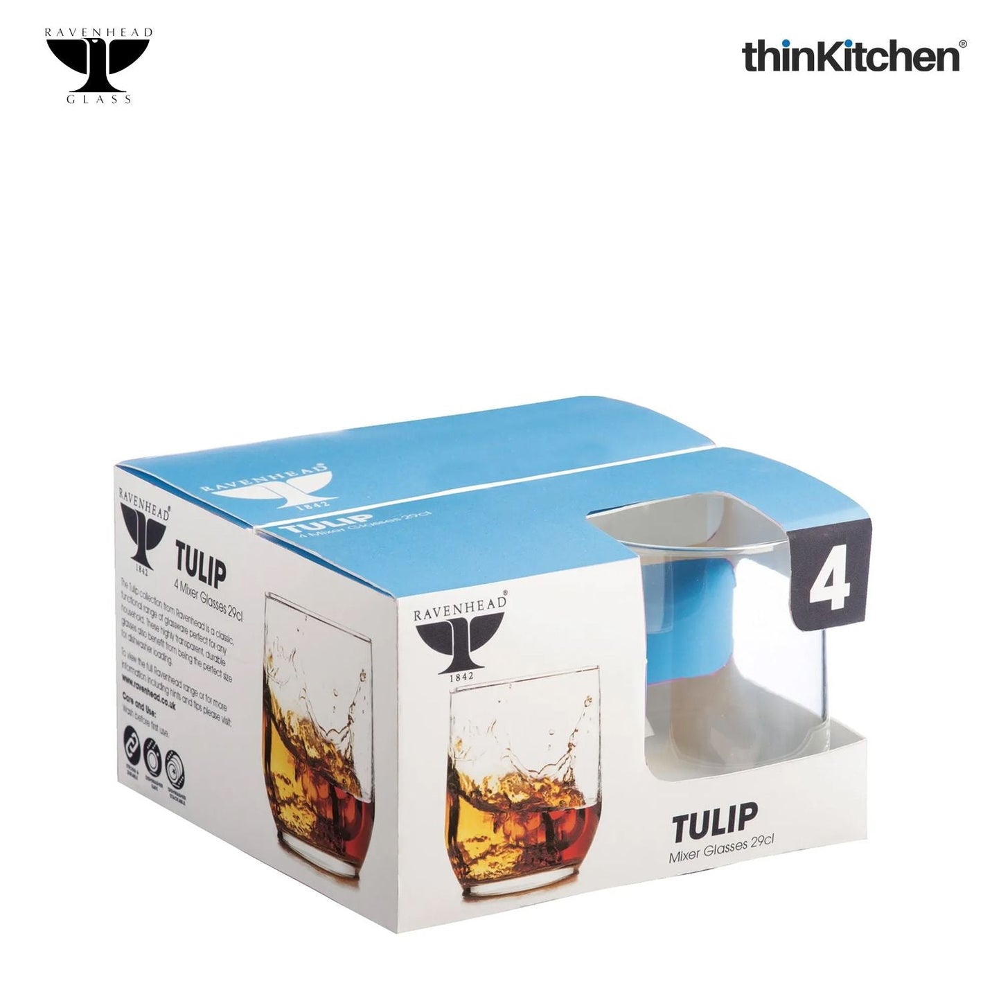 Ravenhead Tulip 4 Piece 29 CL Mixer Glasses