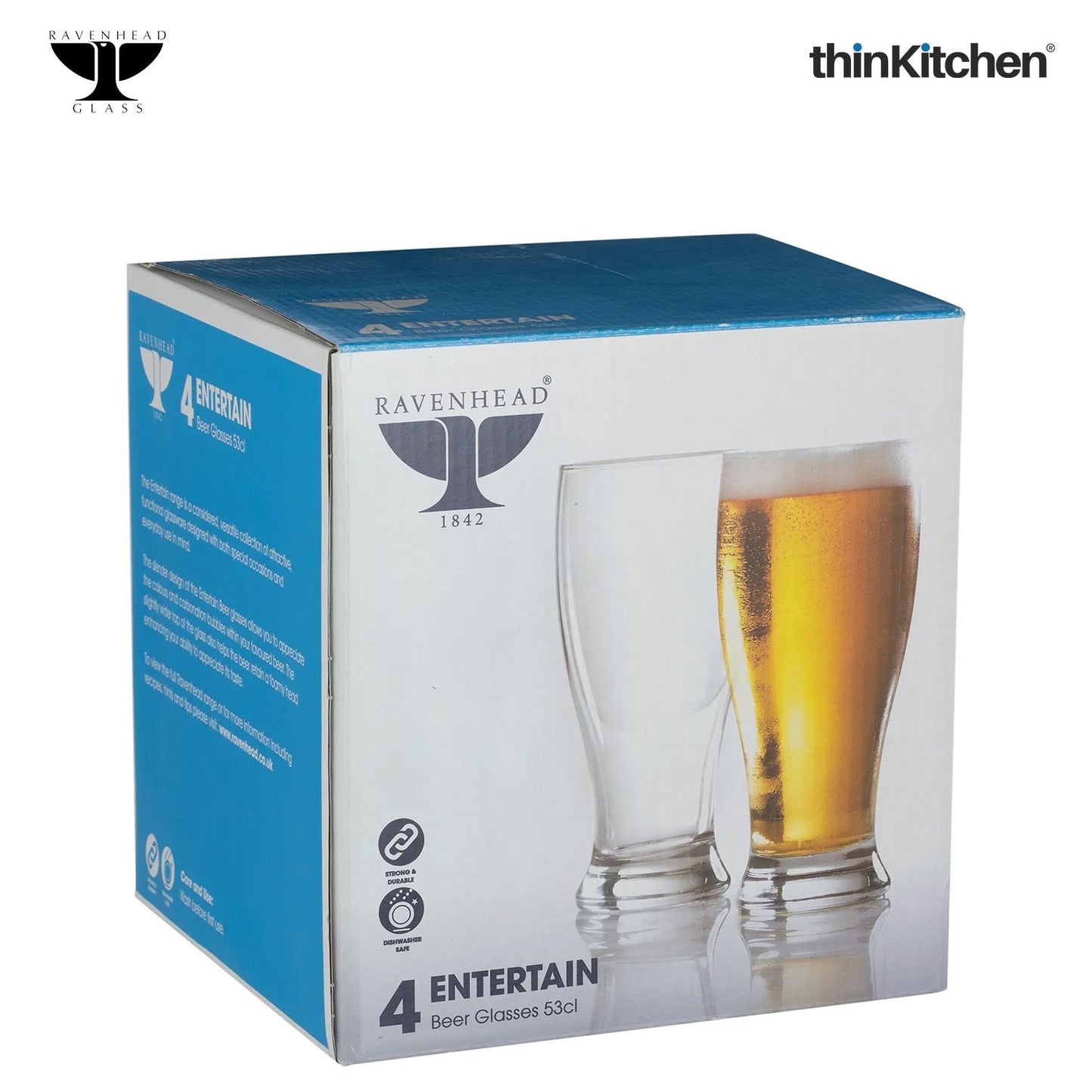 Ravenhead Entertain Set of 4 Beer Glasses 53cl