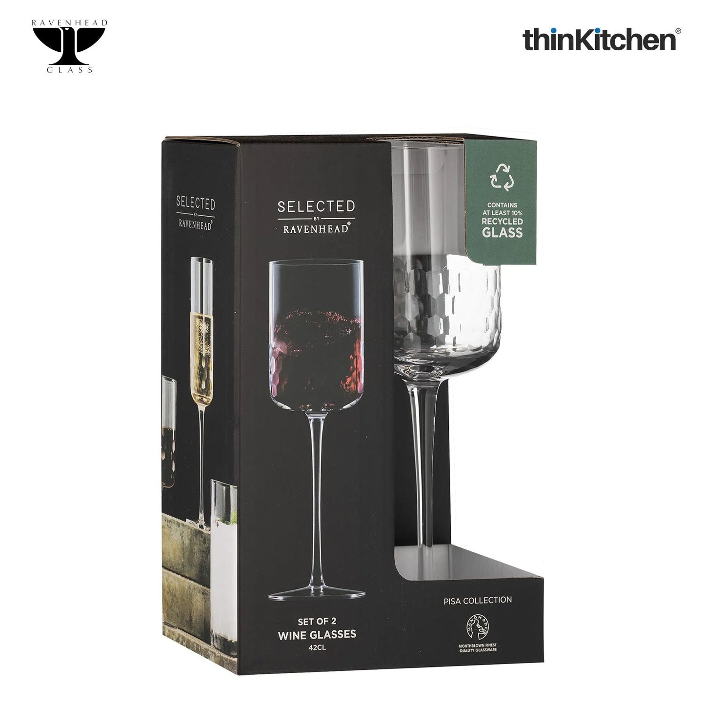 Ravenhead Pisa Wine Glasses Set of 2 42cl