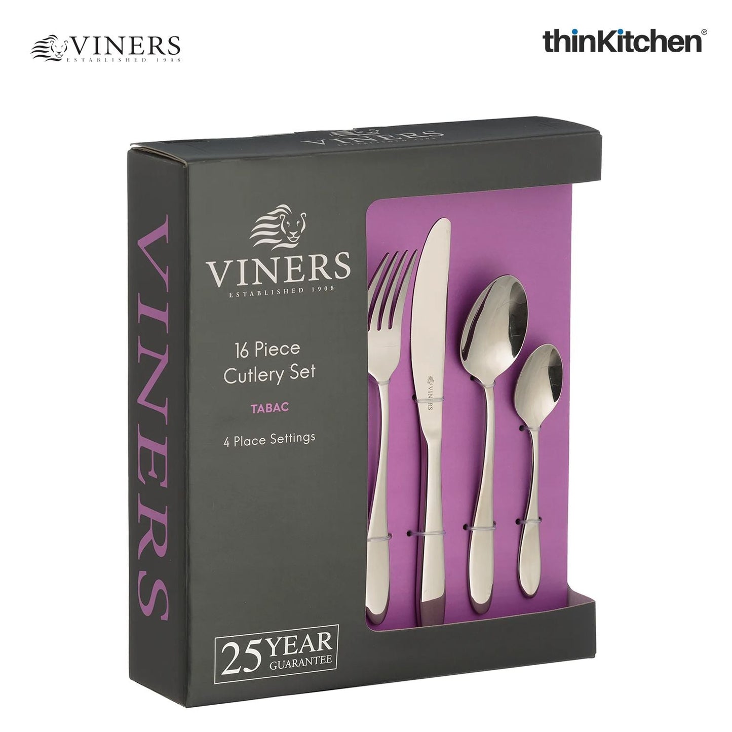 TABAC 18/0 16 PCE CUTLERY SET GIFTBOX with 25 Year Guarantee