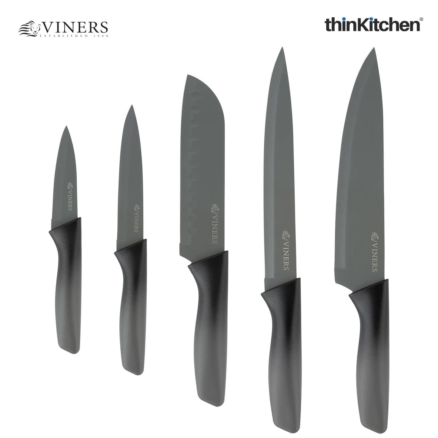 Viners Twilight 6 pc Knife Block Set;; Gift Box