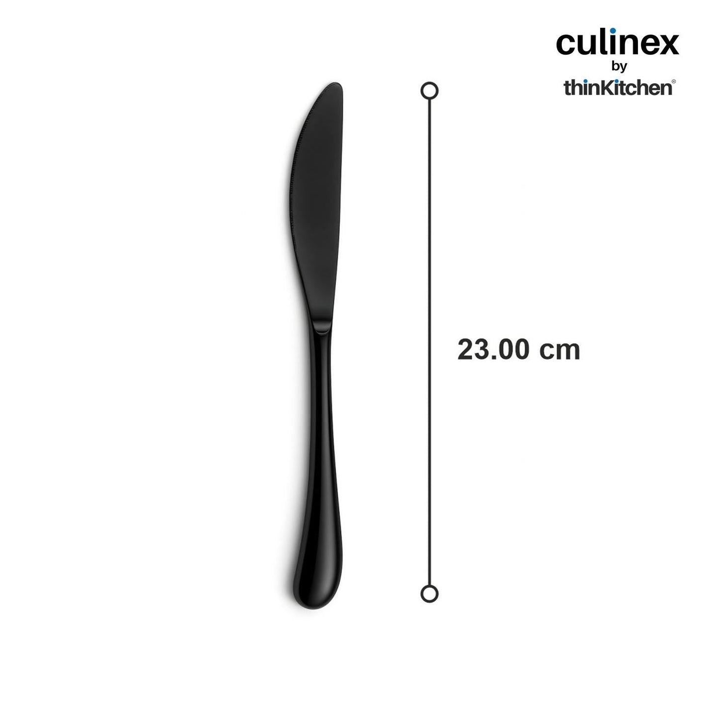 Culinex by thinKitchen|Dora 13/0 Stainless Steel - Black PVD Dinner Knife Set of 2