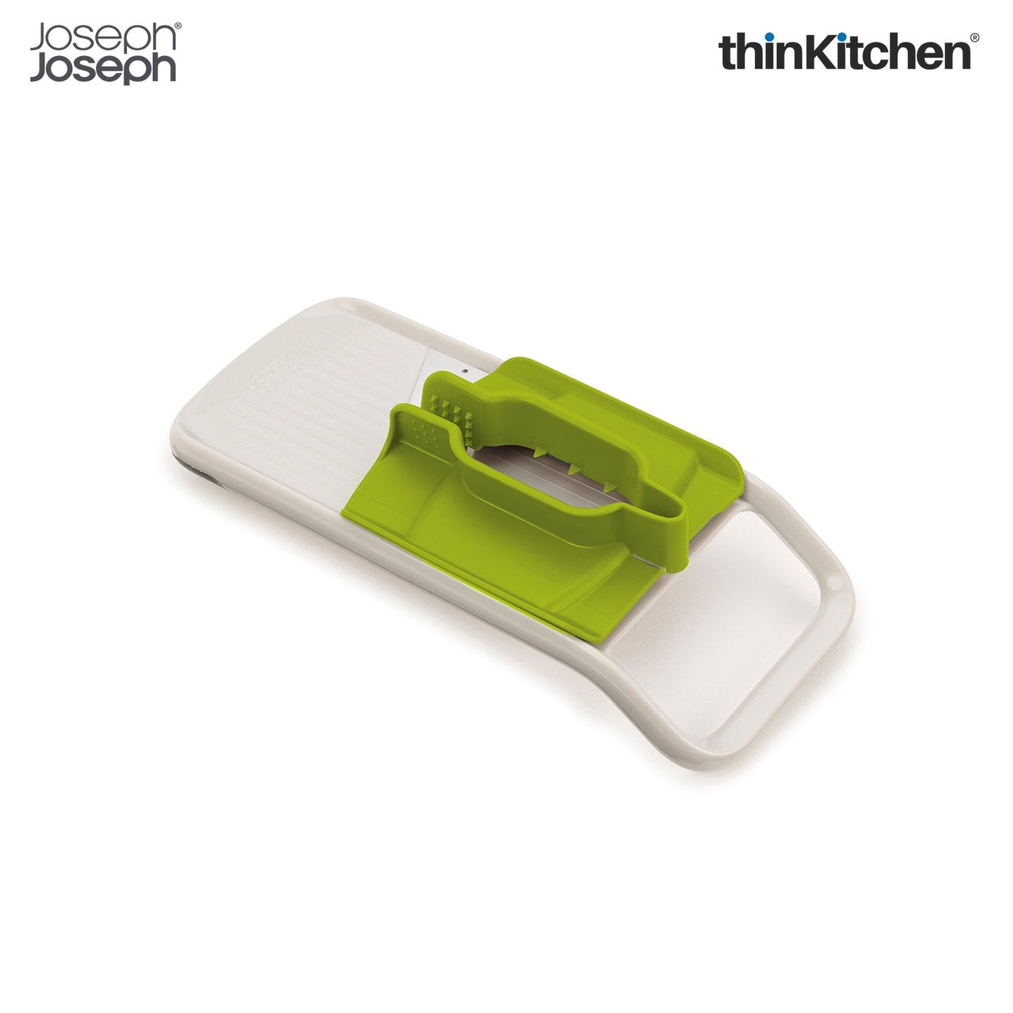 Joseph Joseph Duo Multi-Grip Mandoline, Fruit and Vegetable Slicer with Precision Food Grip, White