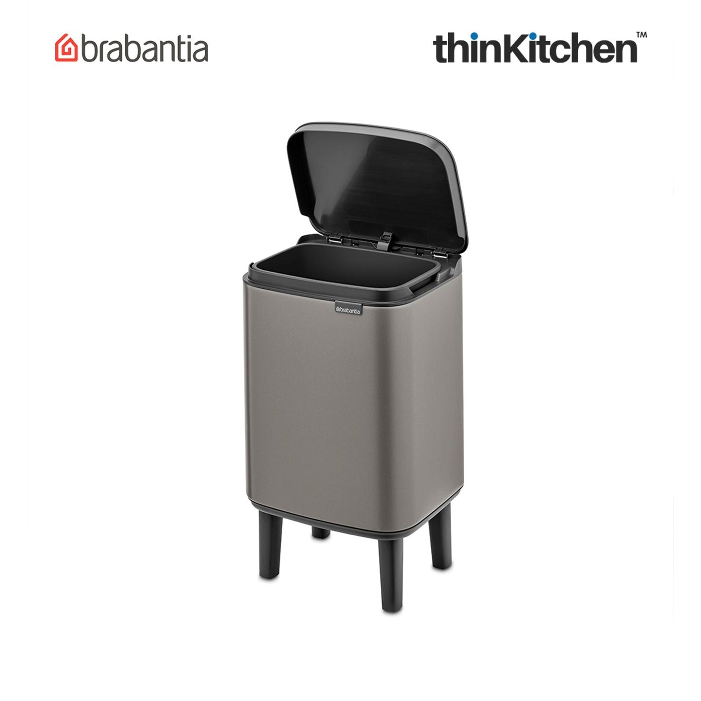 Brabantia, Bo Waste Bins, Dustbin, Bo Waste Bin Hi, 4 Litre, Platinum