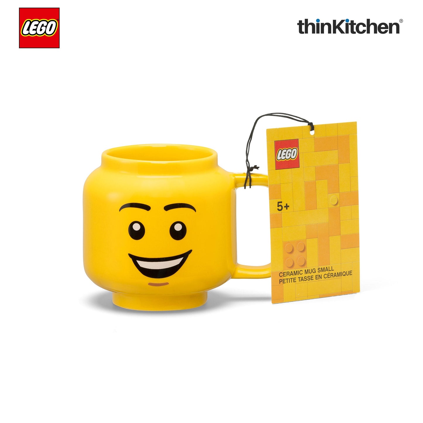 LEGO Iconic Happy Boy Ceramic Mug for Tea, Coffee, 255ml for Kids & Adults | Gift Mug for Office & Home Use