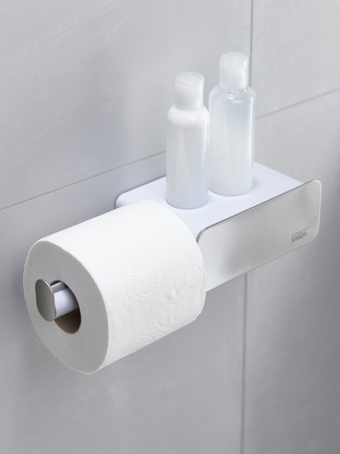 Joseph Joseph Bath Organisers Joseph Joseph Bathroom Easystore Steel Wall-Mounted Roll Holder - White