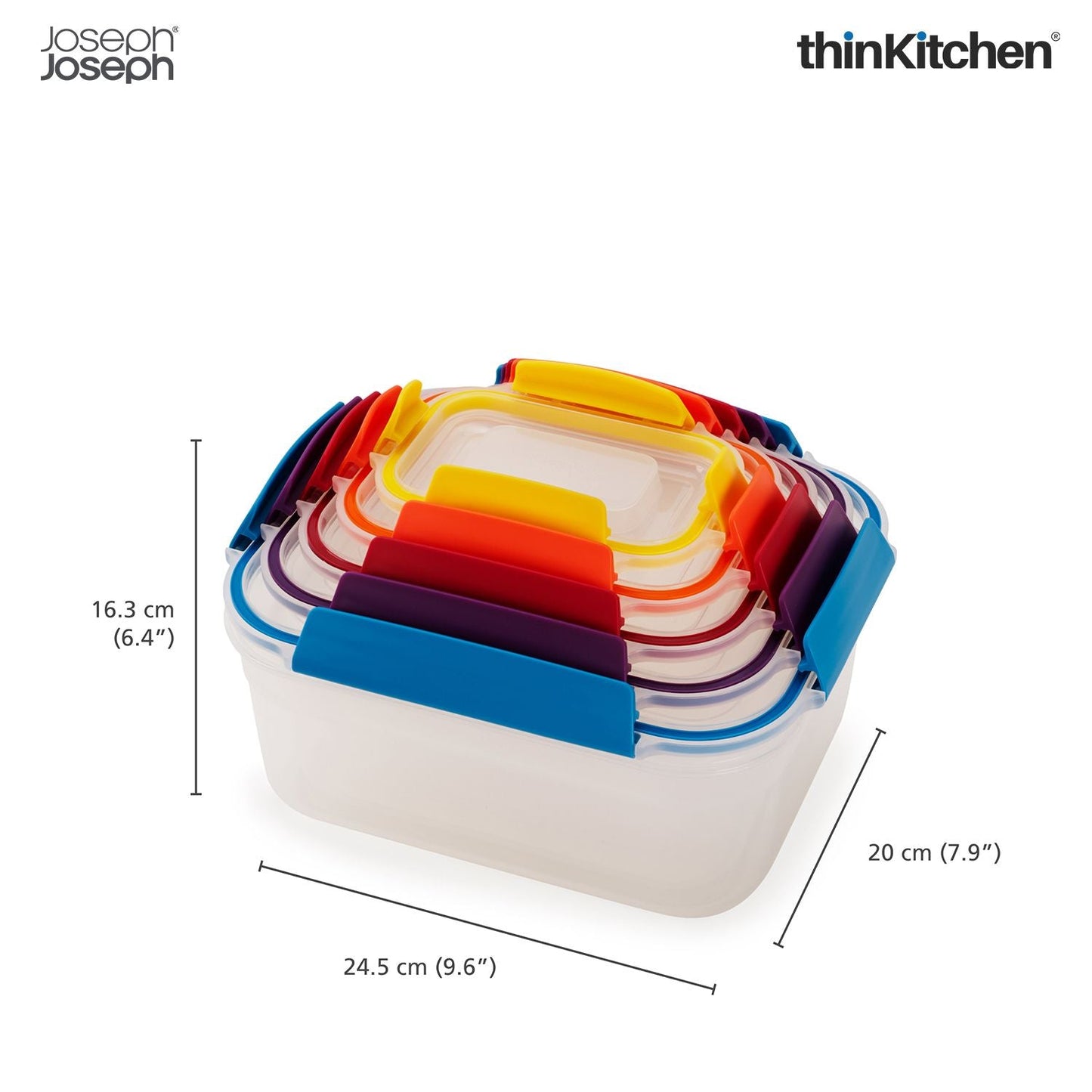 Joseph Joseph Nestâ„¢ Lock Rectangular 5-piece multi-size storage container set