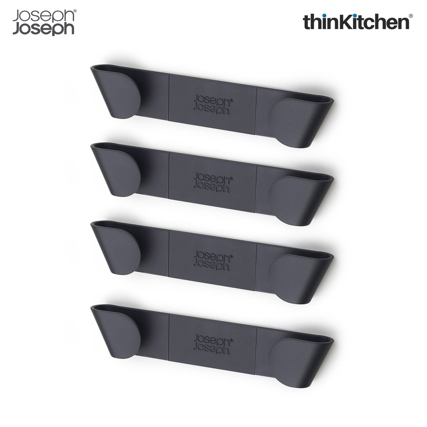 Joseph Joseph 85149 CupboardStore Cabinet Door Pan Lid Organizer, Set of 4, Gray