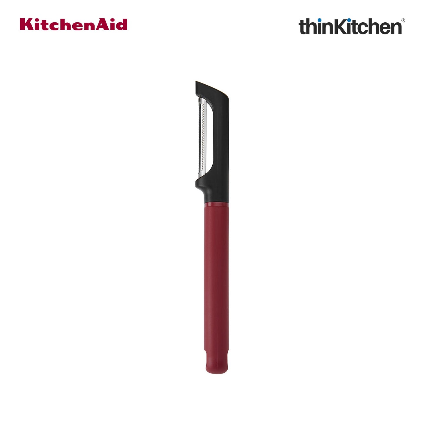 KitchenAid Premium Euro Peeler, Serrated Vegetable and Fruit Peeling Tool, Potato Tomato Peeler, Dishwasher Safe - Empire Red, 20cms