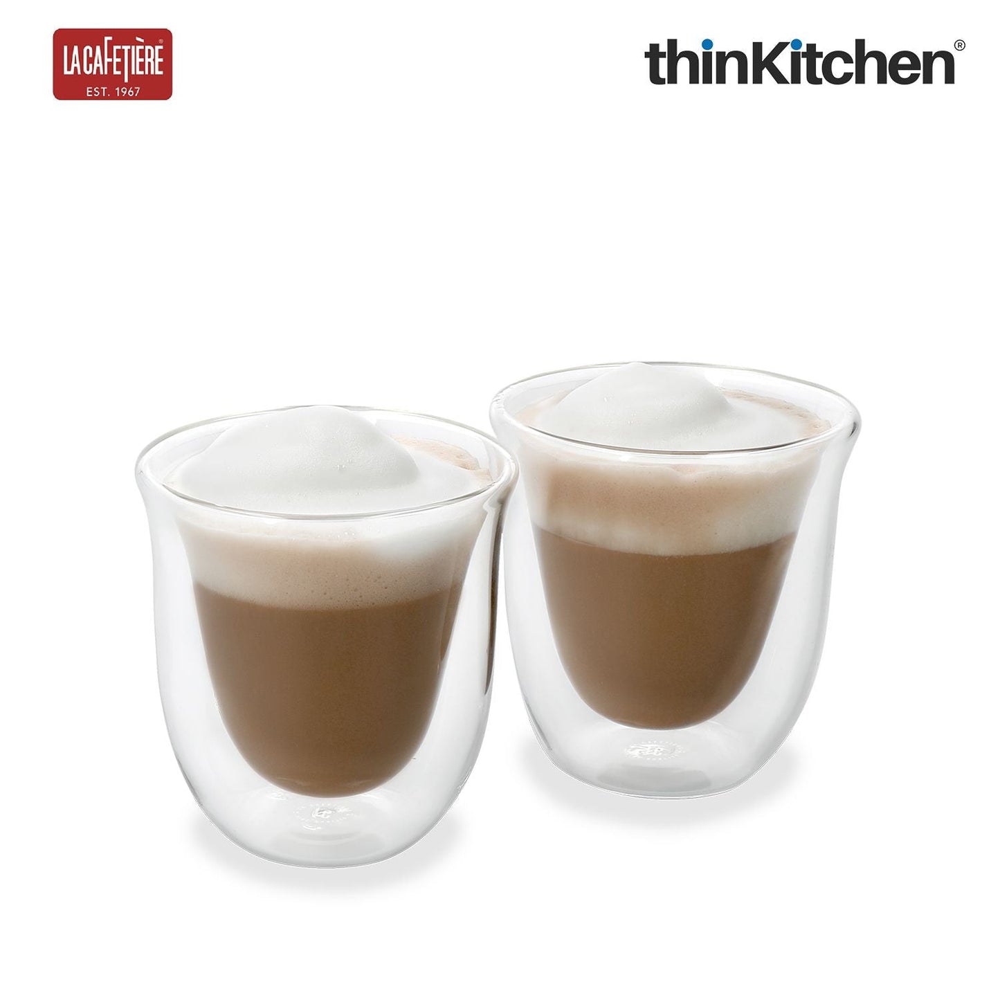 La Cafetiere Set of 2 Double-Wall Cappuccino Glasses