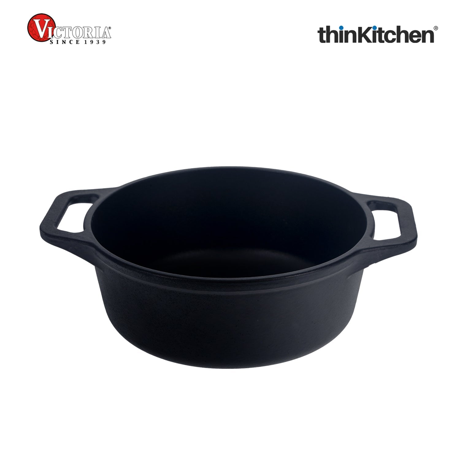 Victoria 4QT/3,8 L Ductch Oven with Glass Lid Pre-Seasoned - 3