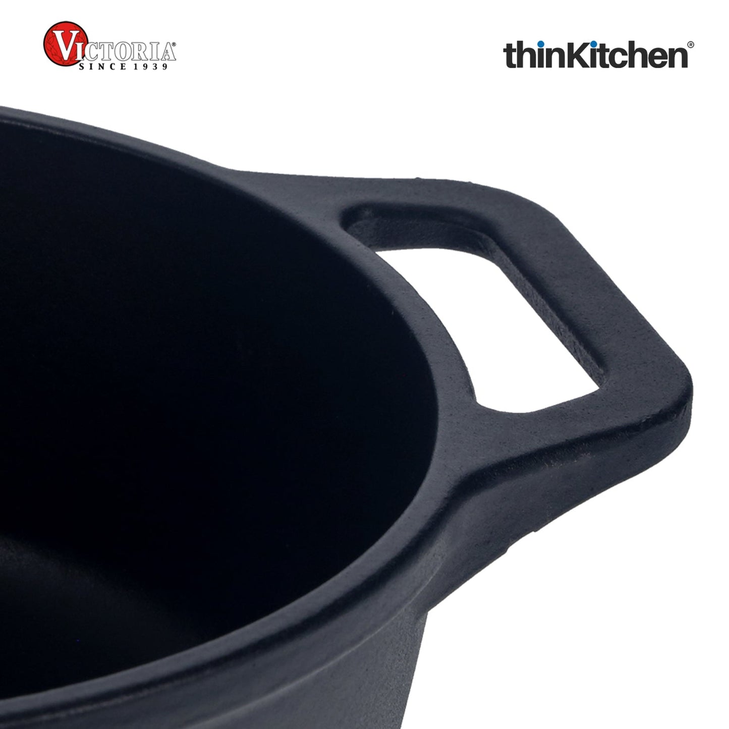 Victoria 4QT/3,8 L Ductch Oven with Glass Lid Pre-Seasoned