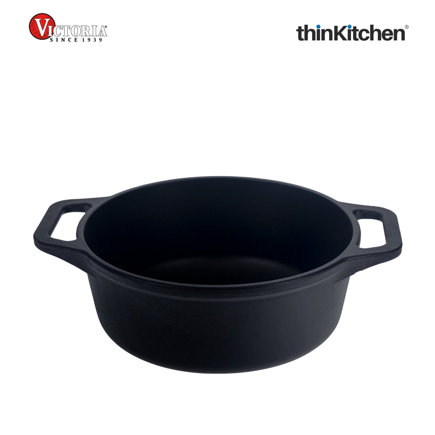Victoria 4QT/3,8 L Ductch Oven with Glass Lid Pre-Seasoned - 2