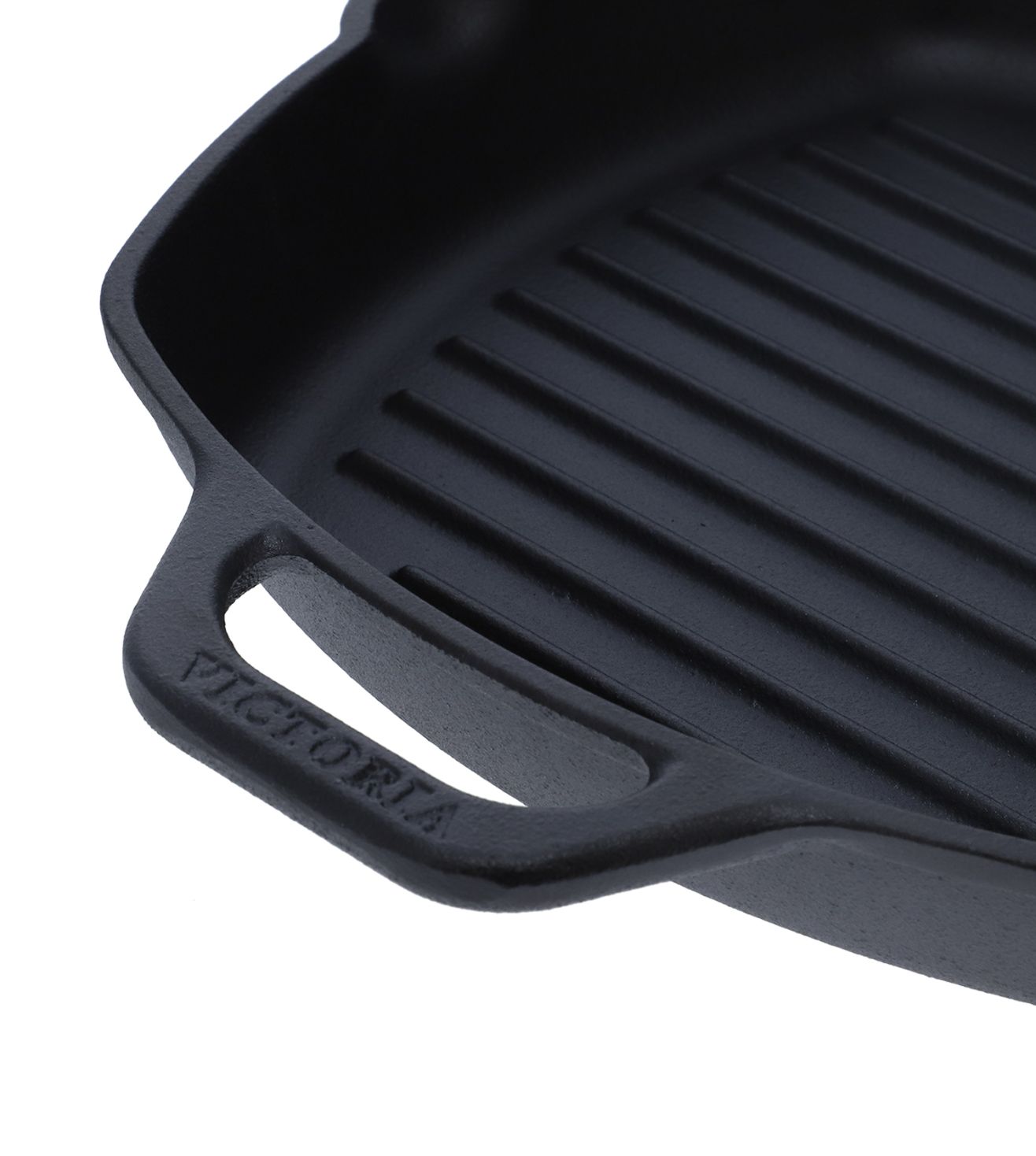 Victoria Cast Iron Grill Pan. Square Grill Pan, Seasoned with 100% Kosher Certified Non-GMO Flaxseed Oil, Black - 5