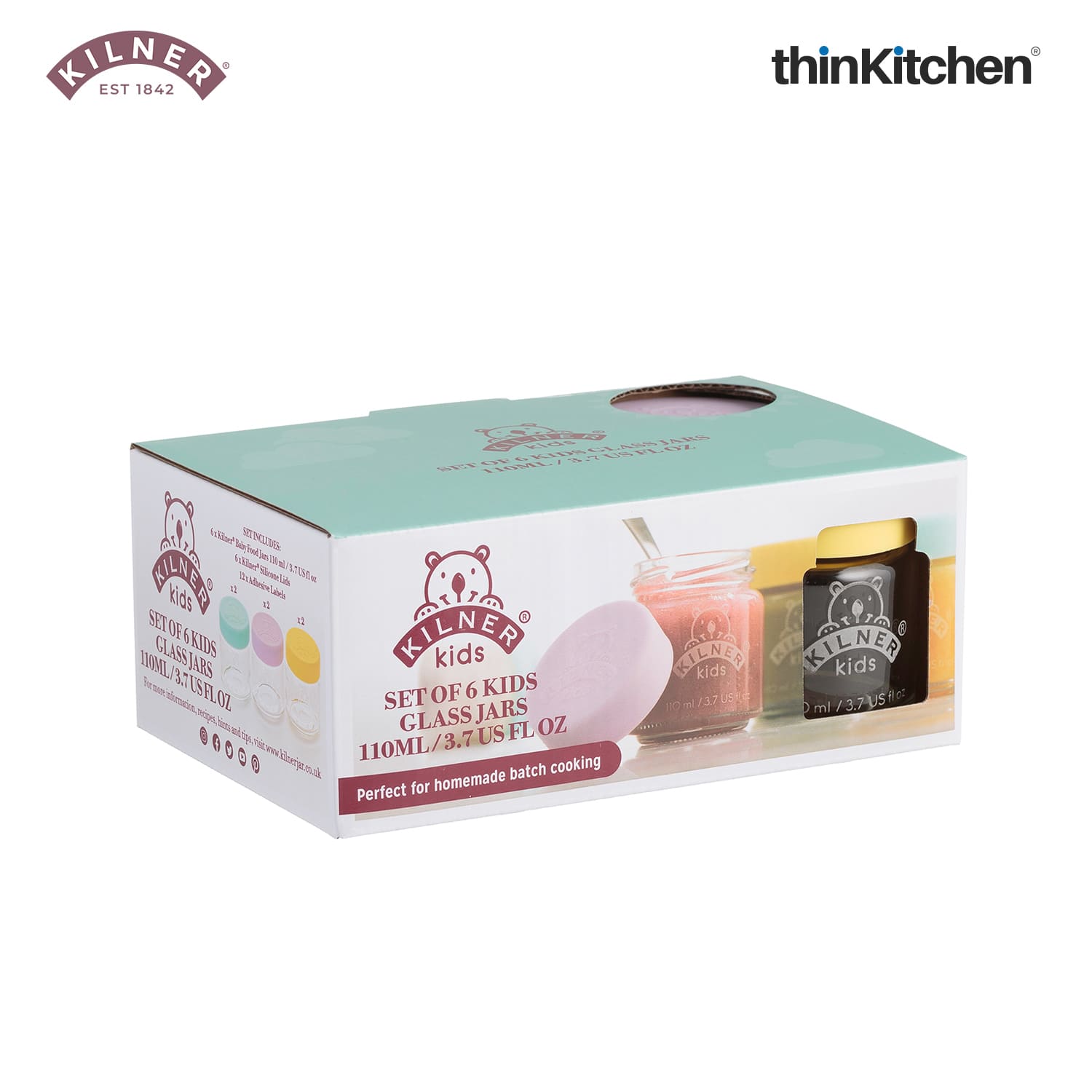 Kilner Set Of 6 Kids Jars 110ml - 5