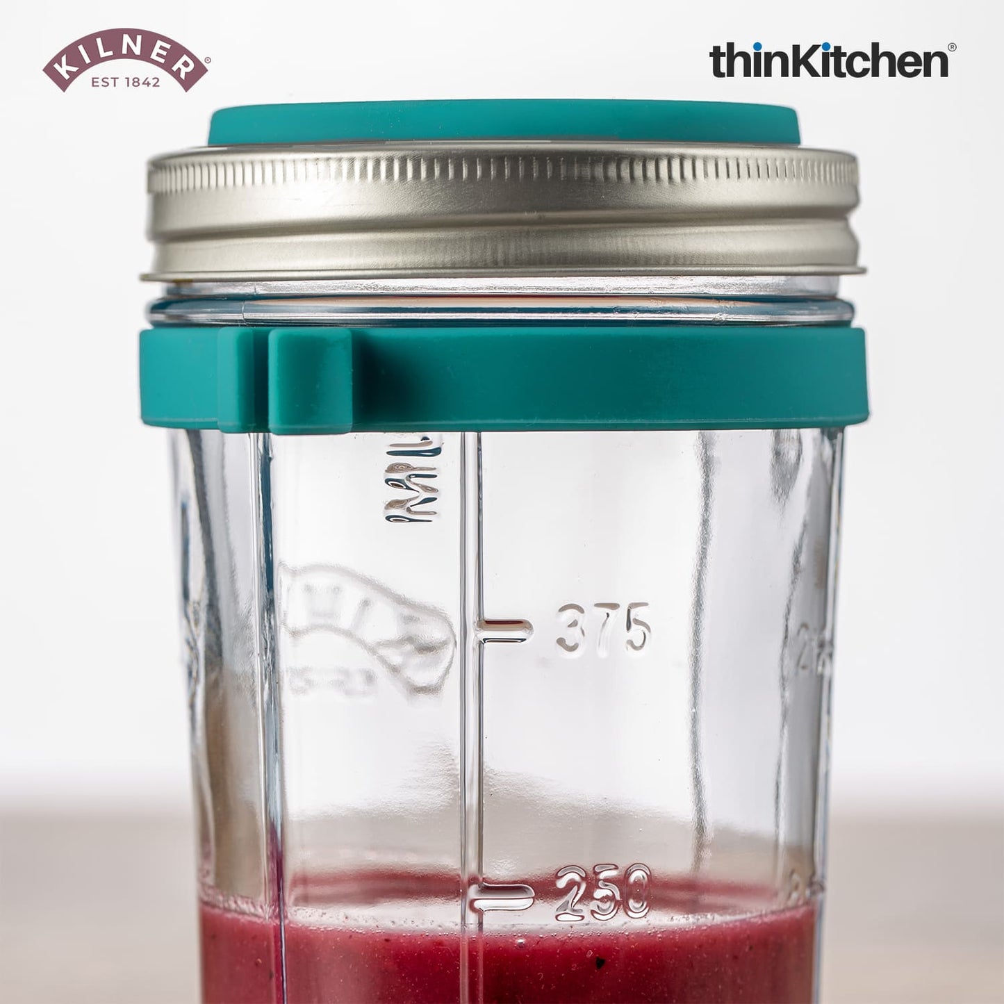 Kilner Smoothie Making Set | Smoothie Glass with Straw | Reusable Smoothie Glass Jar for Homemade Drinks