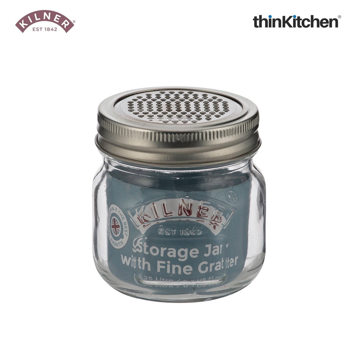 Kilner Storage Jar With Fine Grater Lid 250 Ml