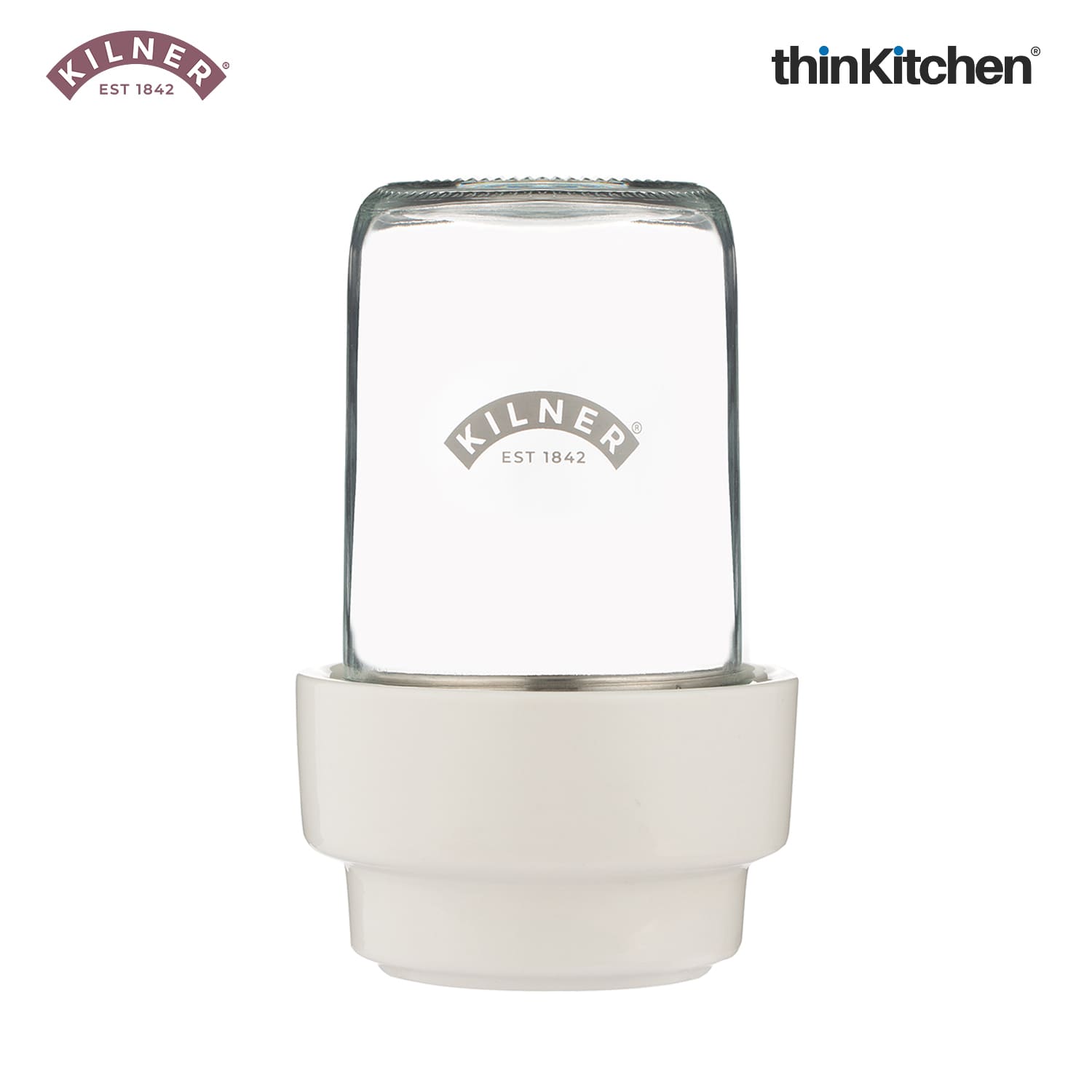 Kilner Sprouting Set | Glass Sprout Jar with Stainless Steel & Ceramic Base - 6