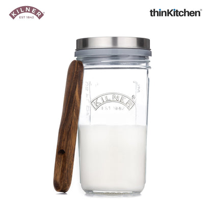 Kilner Kefir Set – 500ml Glass Jar with Strainer Cap, Spoon & Lid | Kefir Starter Kit
