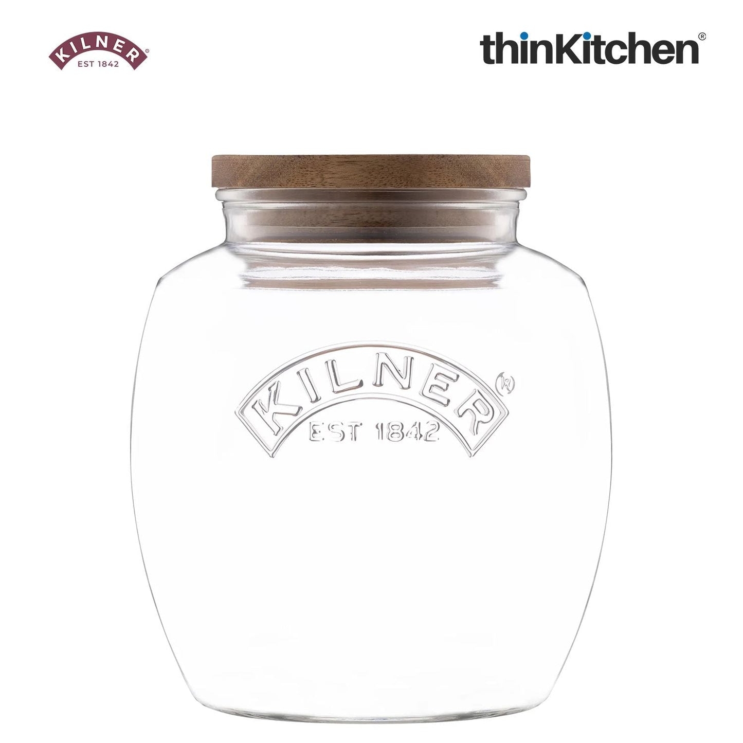 Kilner Universal Jar Acacia Wooden Lid 2L