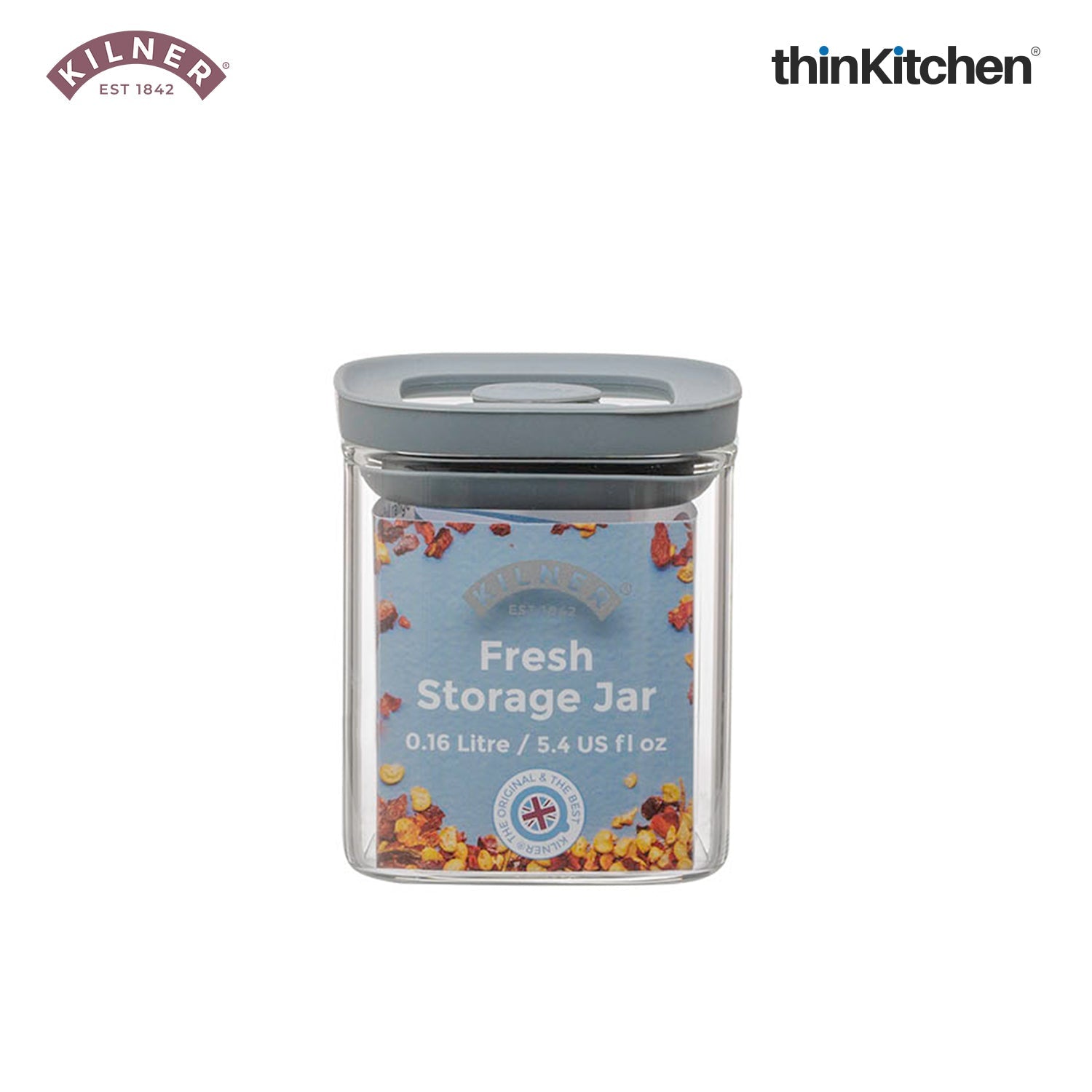 Kilner FRESH STORAGE SQUARE SPICE JAR 0.16 LITRE - 3