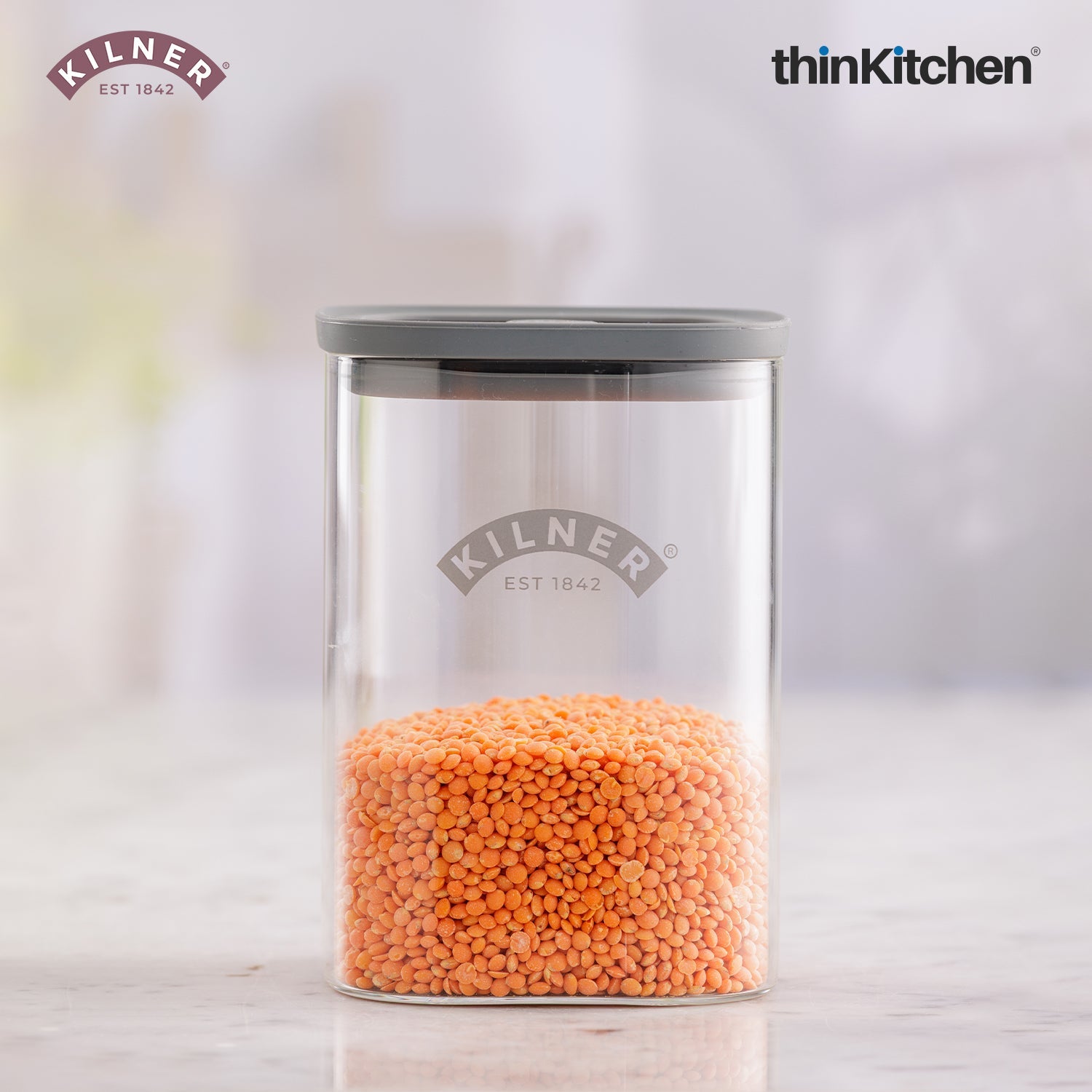 Kilner FRESH STORAGE SQUARE JAR 1 LITRE - 1
