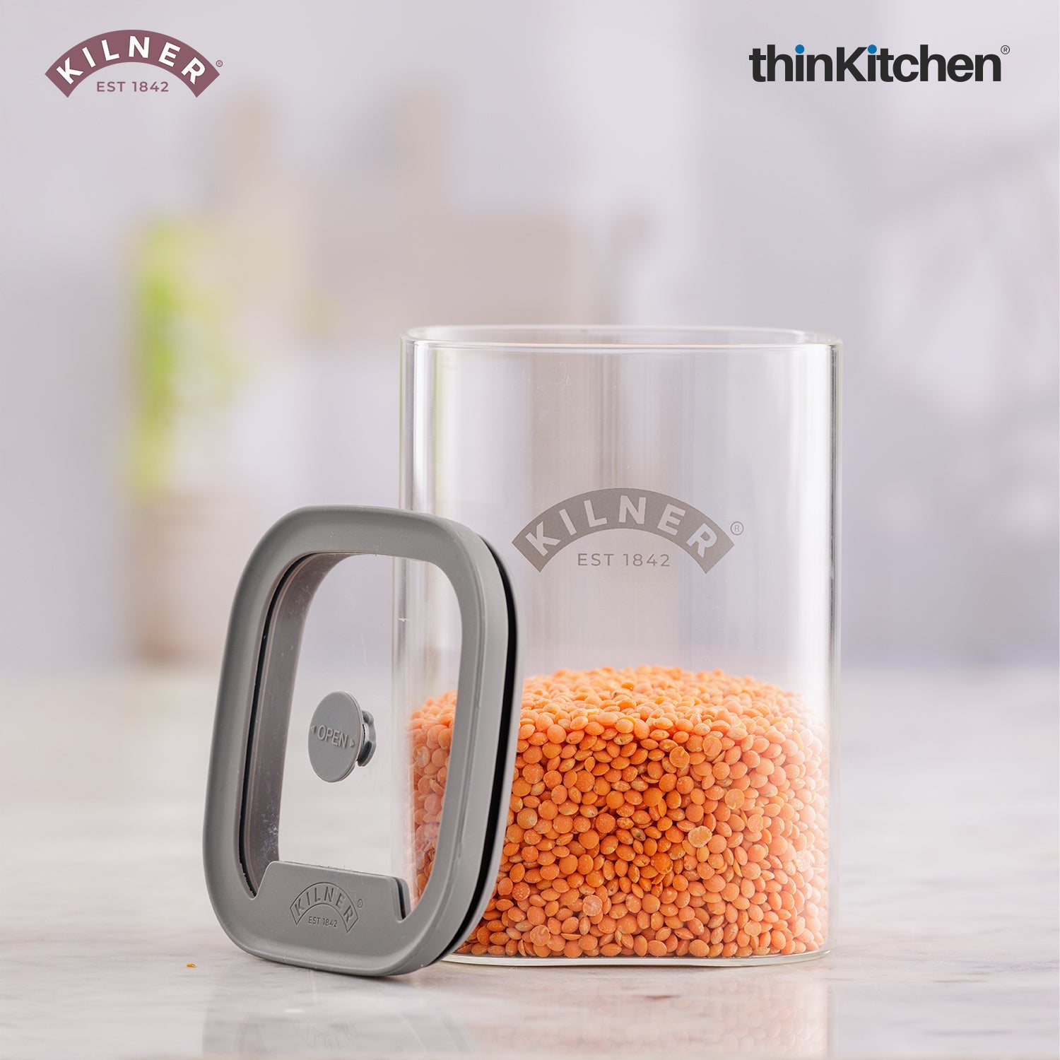 Kilner FRESH STORAGE SQUARE JAR 1 LITRE - 2