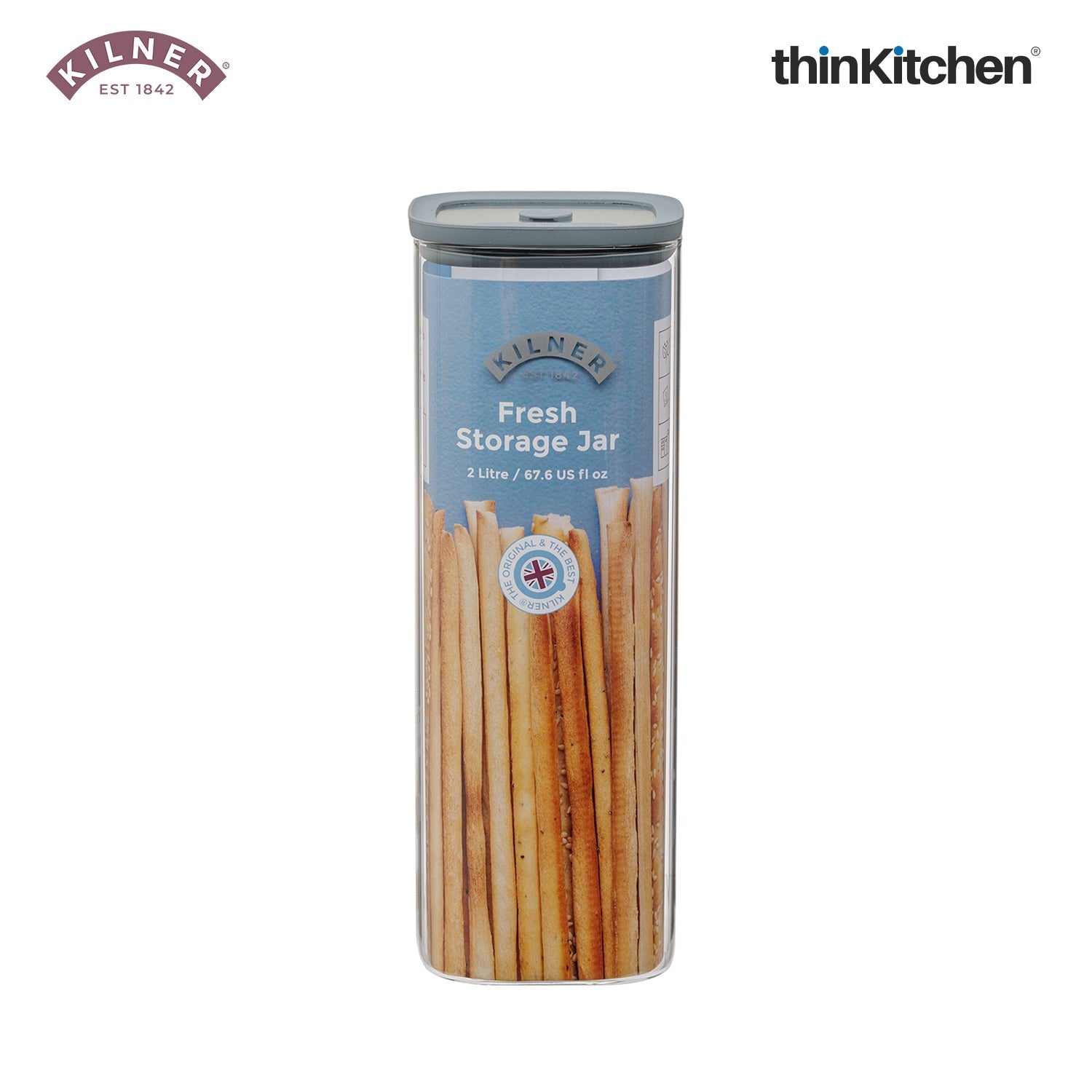 Kilner FRESH STORAGE SQUARE JAR 2 LITRE - 5
