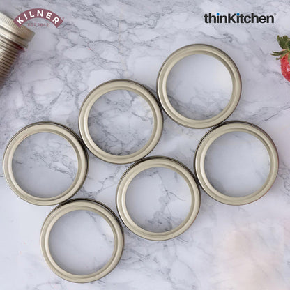Kilner Set Of 6 W/Mouth Screw Bands