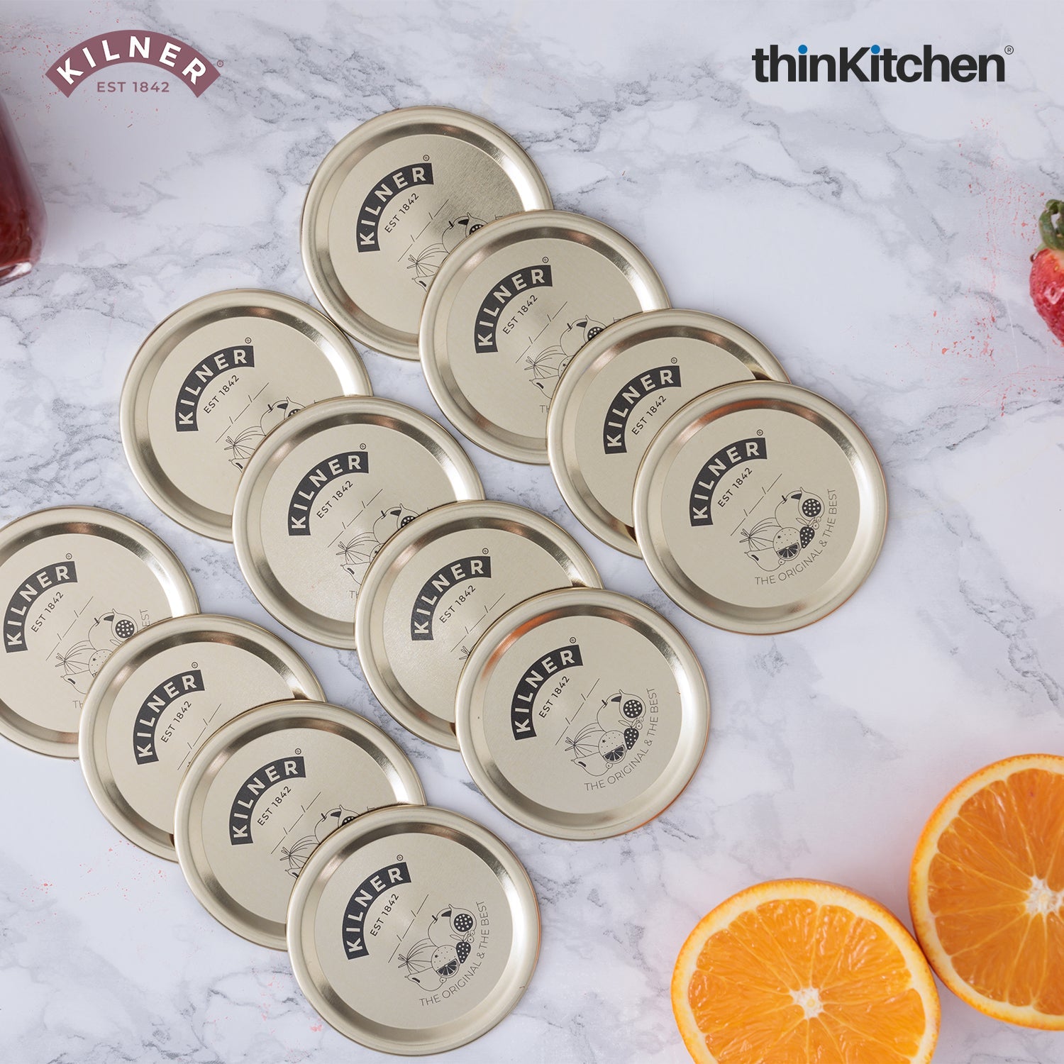 Kilner® Preserve Jar Replacement Lid Seals - Set of 12 - 1