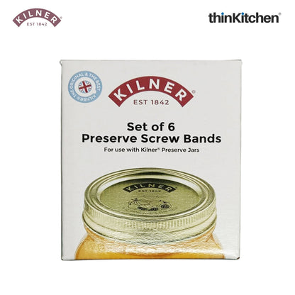 Kilner Preserve Jar Replacement Screw Bands - Set of 6