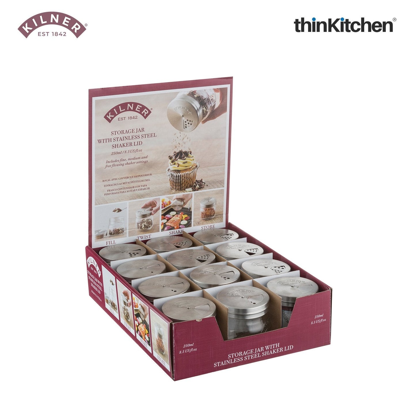 Kilner 0.25 Litre Storage Jar with Premium Shaker Lid