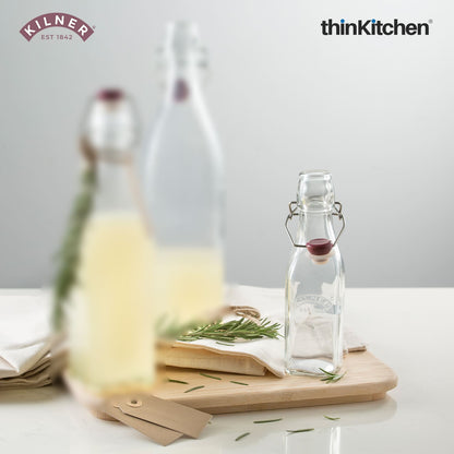 Kilner Clip Top Square Bottle 0.25 Litre