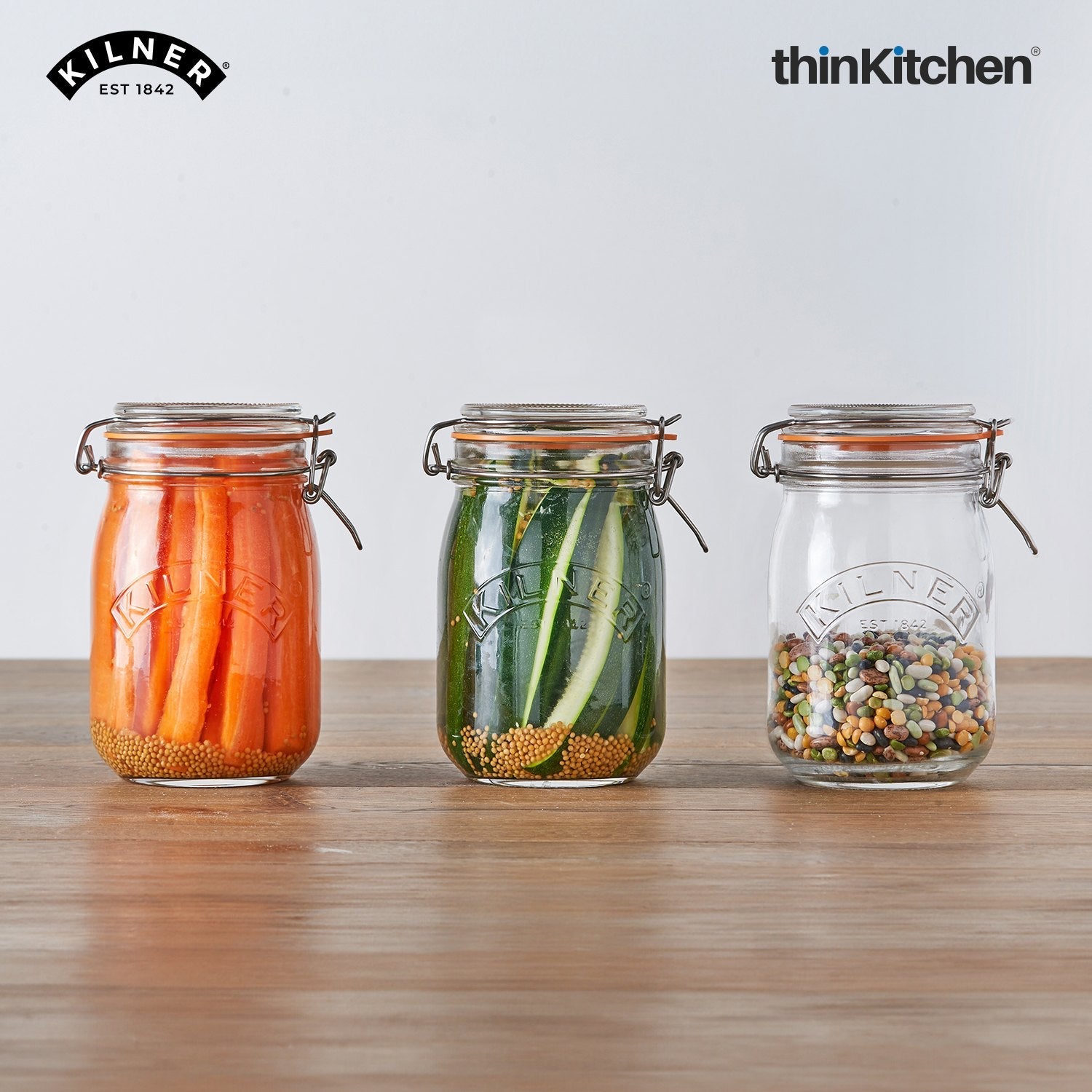 Kilner Clip Top Round Glass Jar – Airtight, BPA-Free, Stylish Storage for Pickles, Pantry & More - 4