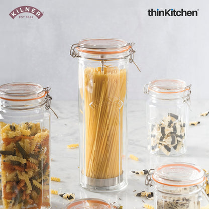 Kilner 2.2 Litre Facetted Clip Top Glass Storage Jar – Vintage Style Kitchen Storage Containe