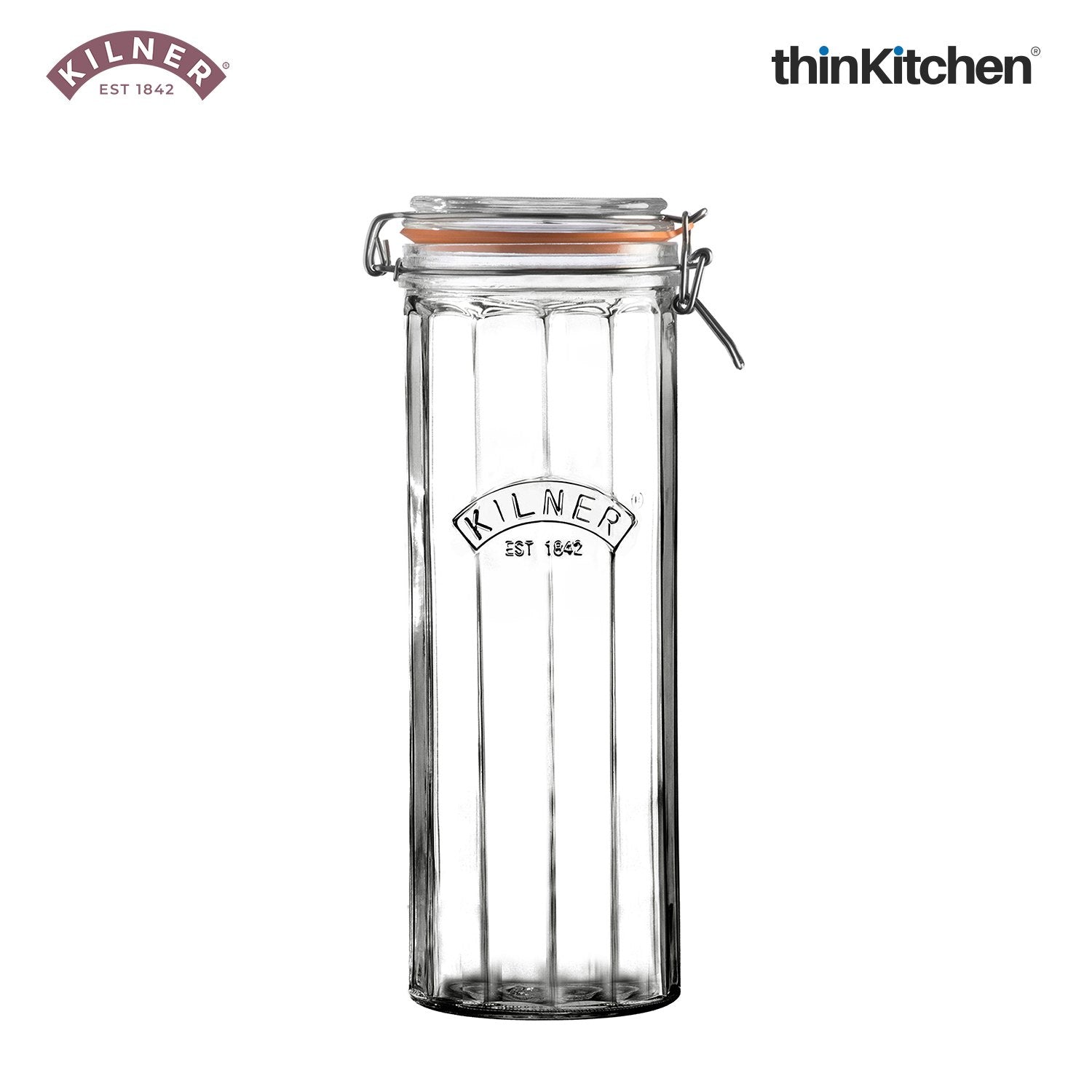 Kilner 2.2 Litre Facetted Clip Top Glass Storage Jar – Vintage Style Kitchen Storage Containe - 4