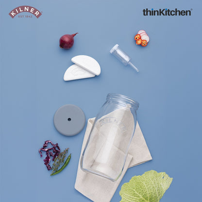Kilner Fermentation Set 3 Litre | Premium Glass Fermenting Jar with Airlock & Ceramic Weights