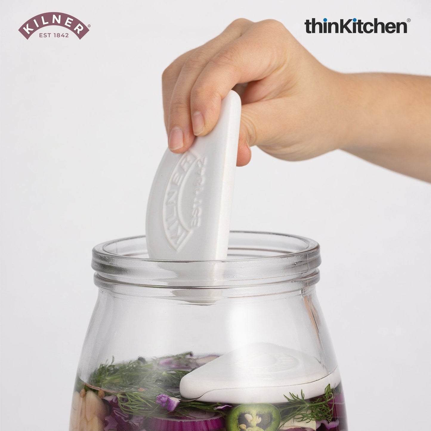 Kilner Fermentation Set 3 Litre | Premium Glass Fermenting Jar with Airlock & Ceramic Weights