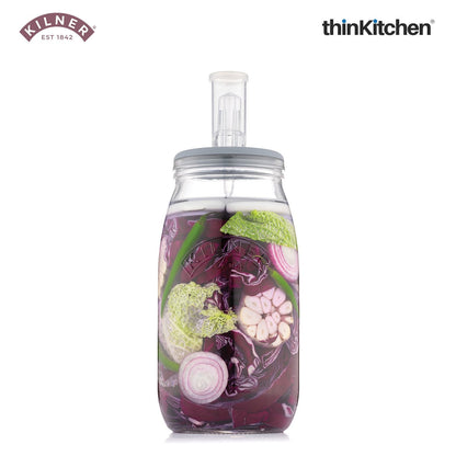 Kilner Fermentation Set 3 Litre | Premium Glass Fermenting Jar with Airlock & Ceramic Weights