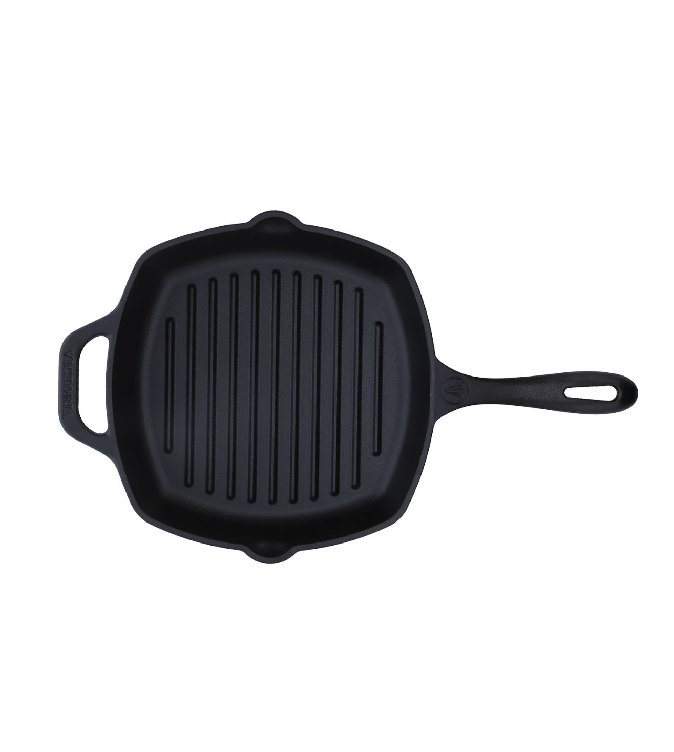 Victoria Cast Iron Grill Pan. Square Grill Pan, Seasoned with 100% Kosher Certified Non-GMO Flaxseed Oil, Black
