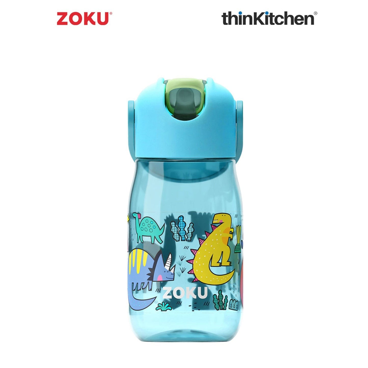 Zoku Combo sets of Dino Kids Flip Straw Bottle x  Neat Bento Box