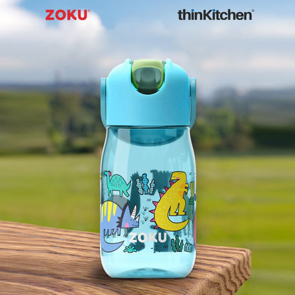 Zoku Combo sets of Dino Kids Flip Straw Bottle x  Neat Bento Box
