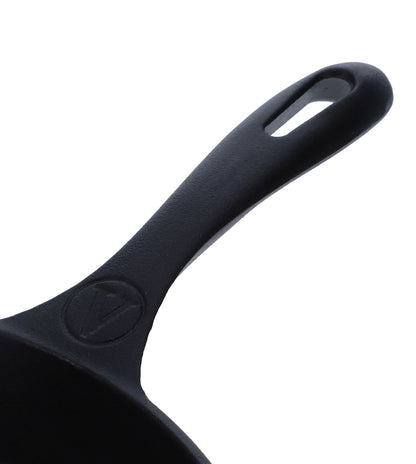 Victoria Cast Iron Skillet Large Frying Pan with Helper Handle Seasoned with 100% Kosher Certified Non-GMO Flaxseed Oil, 12 Inch, Black