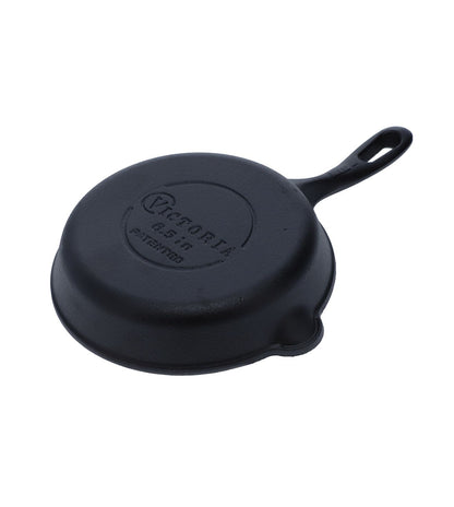 Victoria 6.5 Inch Mini Cast Iron Skillet. Small Frying Pan,Seasoned with 100% Kosher Certified Non-GMO Flaxseed Oil (SKL-206)