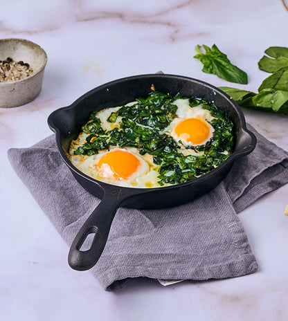 Victoria 6.5 Inch Mini Cast Iron Skillet. Small Frying Pan,Seasoned with 100% Kosher Certified Non-GMO Flaxseed Oil (SKL-206)