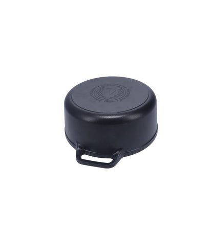 Victoria 7-Quart Cast Iron Dutch Oven with Lid and Dual Loop Handles, Seasoned with Flaxseed Oil, Made in Colombia, Black