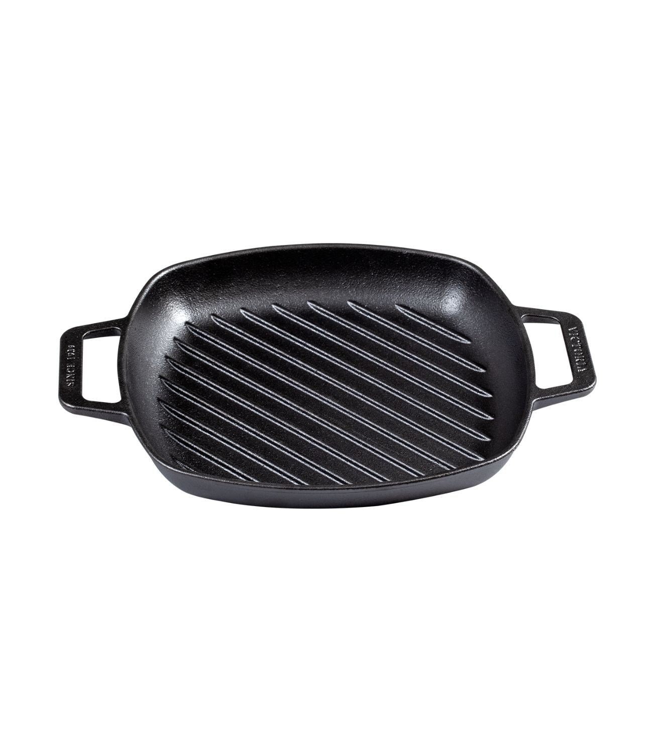 Victoria Cast Iron Square Grill Pan with Double Loop Handles, Made in Colombia, 10 Inches