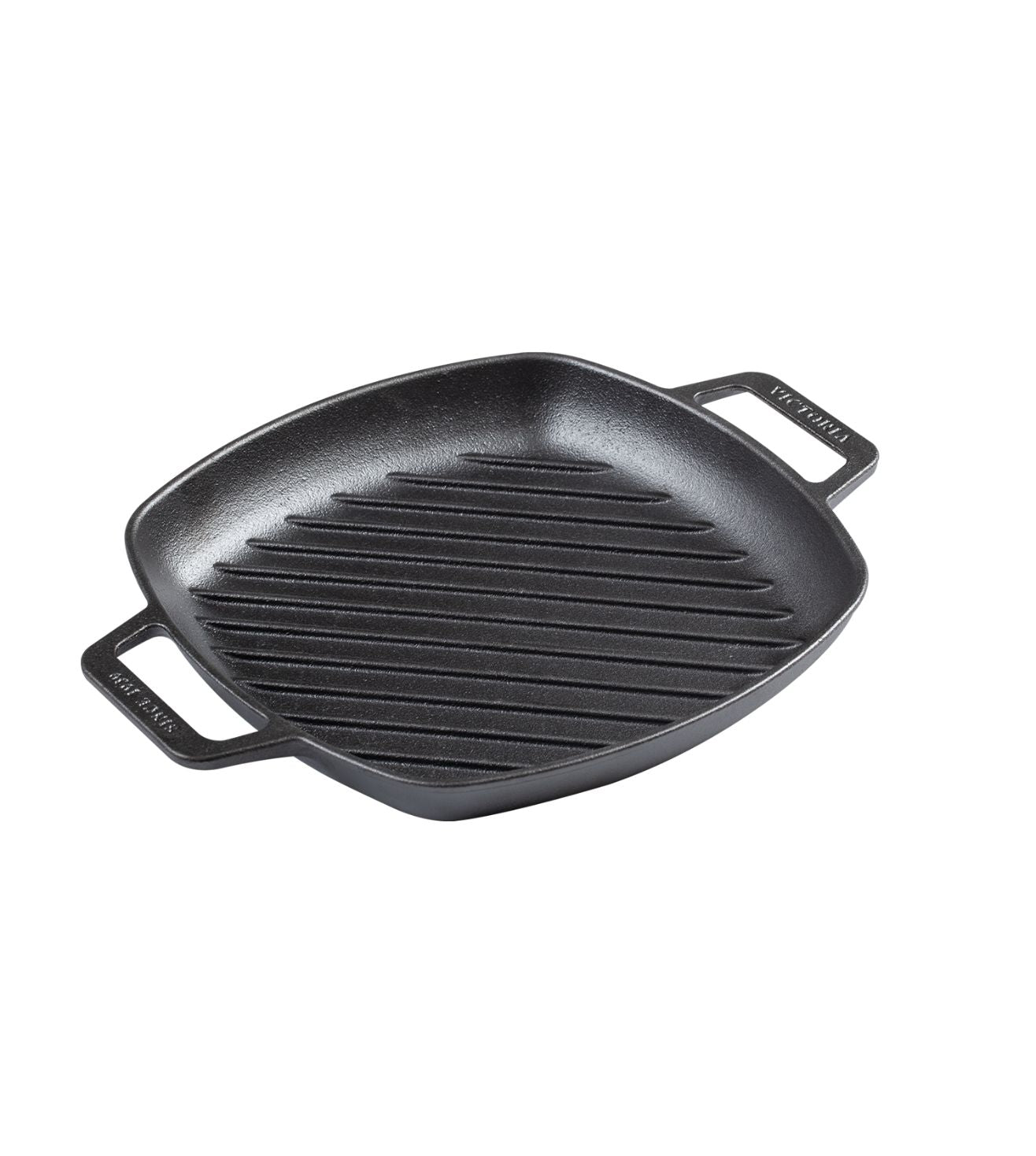 Victoria Cast Iron Square Grill Pan with Double Loop Handles, Made in Colombia, 10 Inches - 15